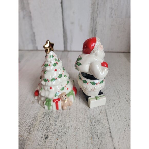 Lenox holiday Santa trees salt pepper set Xmas - Picture 3 of 6